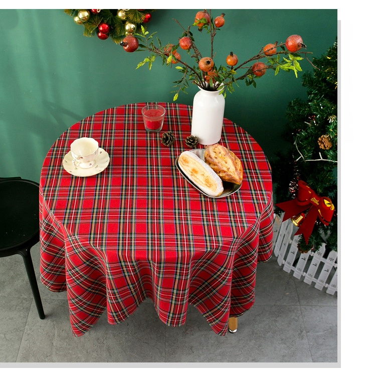 Red Plaid Tablecloth Fabric