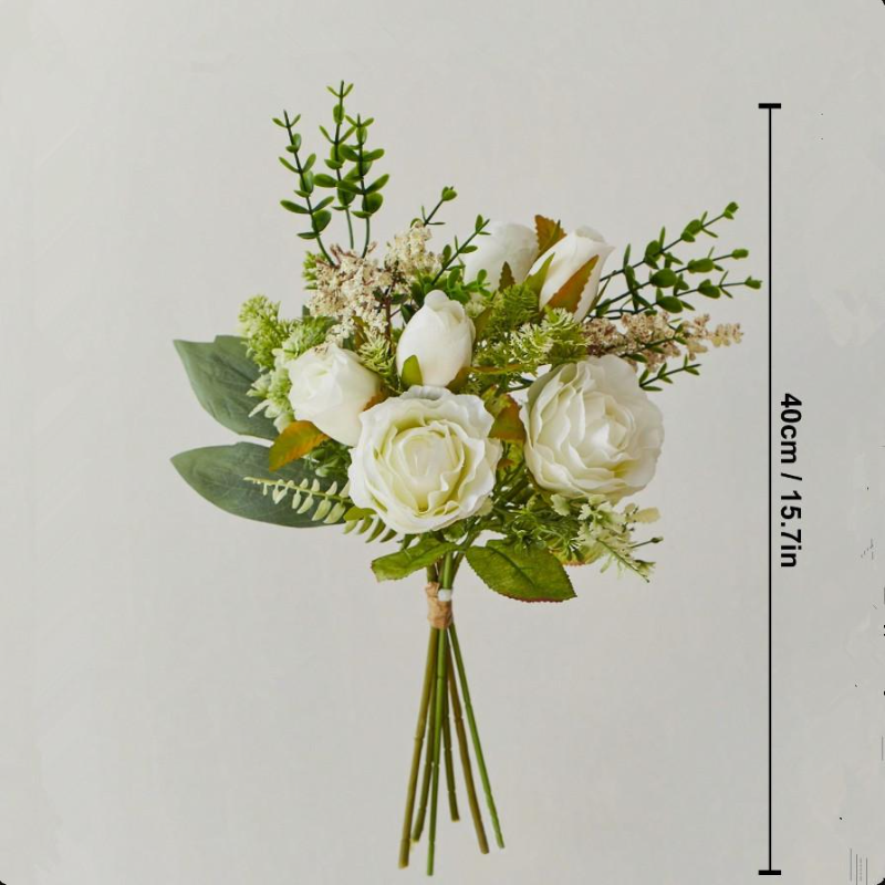 인조 장미꽃 다발 장식