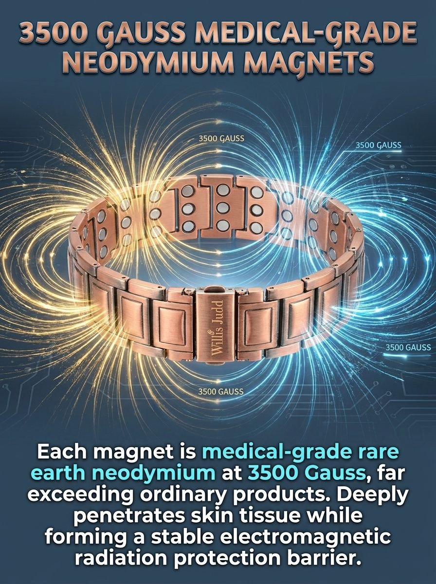 Bronze Shield Magnetic Clasp Bracelet