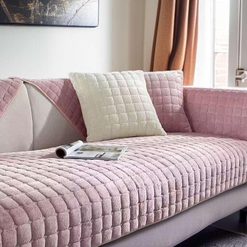 소파 쿠션 플란넬 미끄럼 방지 사계절 공용 방석 융 도톰 소파 커버 겨울 소파 패드