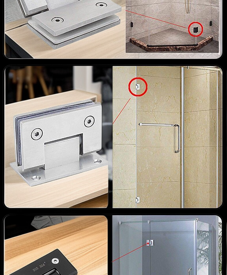 튼튼한 304 스테인리스 스틸 경첩 측면 사진