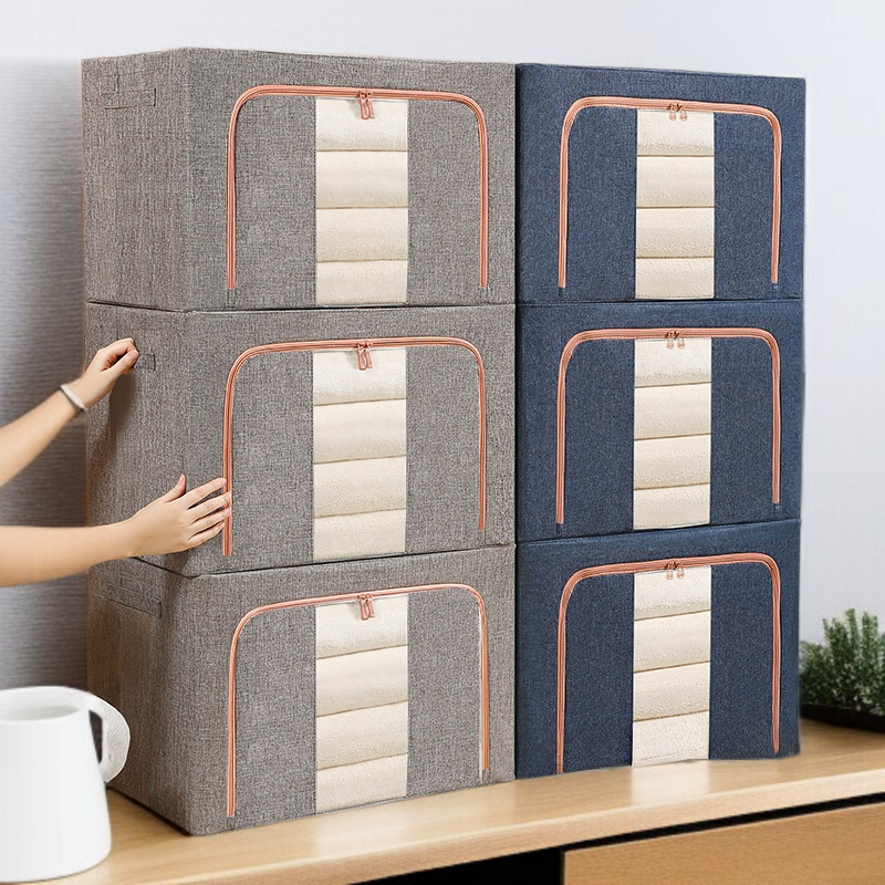 철골 대용량 두꺼운 수납함 가시 의류 수납함 단일창 수납함 투명 수납함