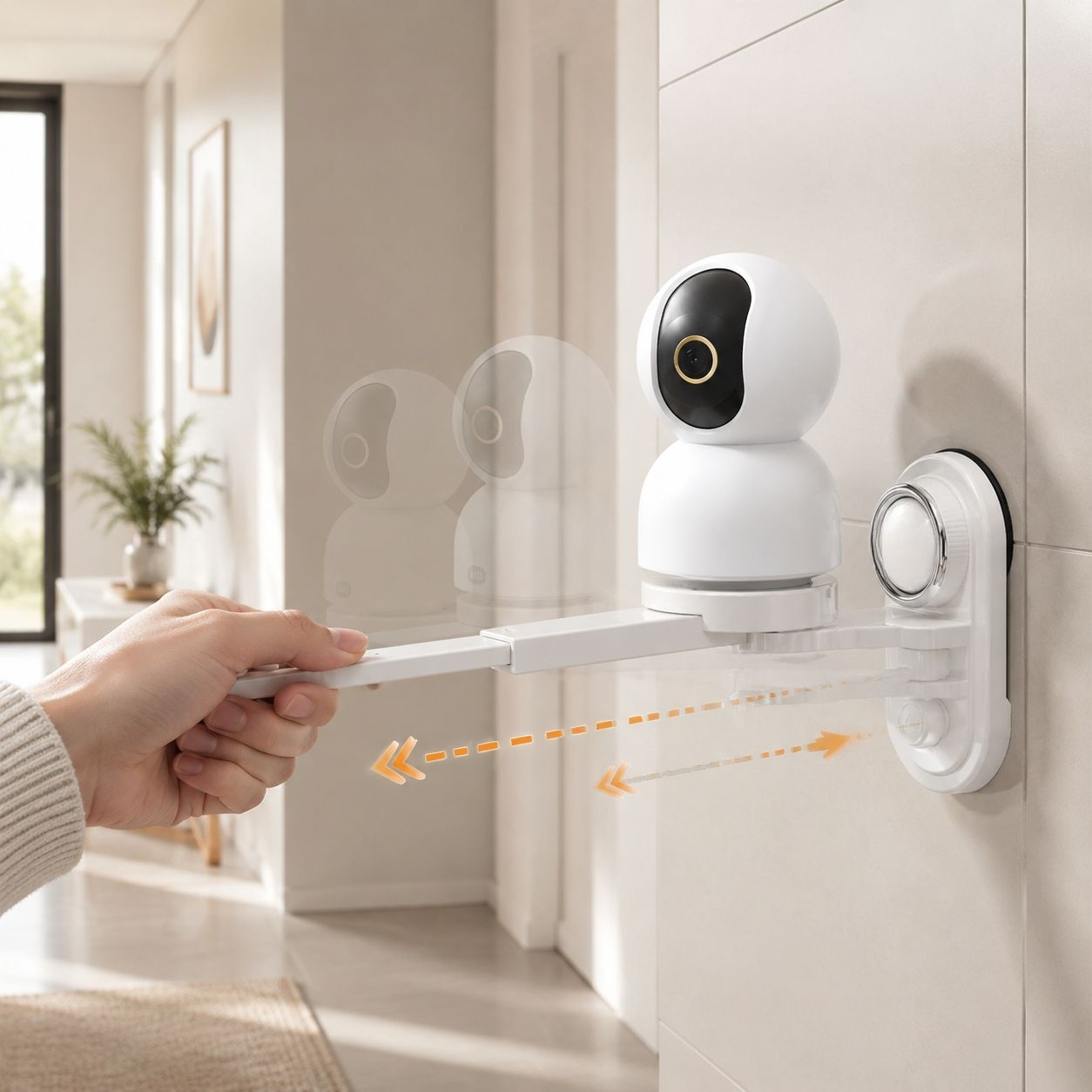 360-degree rotating camera bracket installation