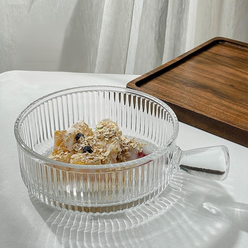 가정용 유리 손잡이 샐러드 볼