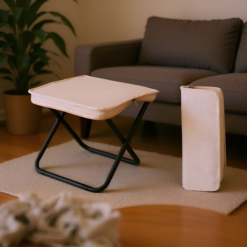 Outdoor handbag folding stool