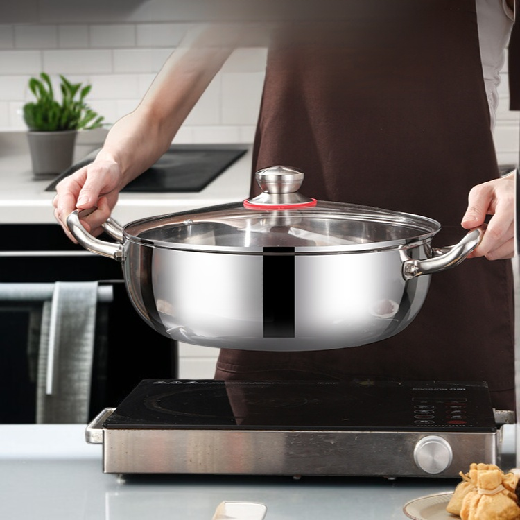 Thickened 316 Stainless Steel Double-Handle Soup Pot