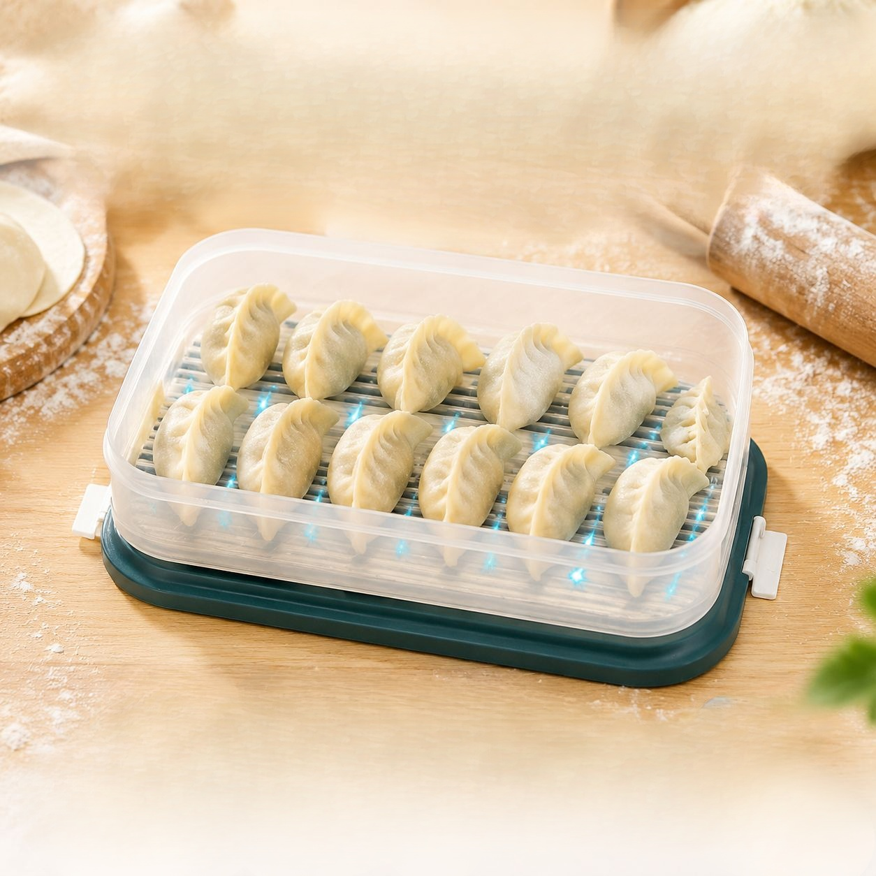 Transparent freezer container for easy food identification