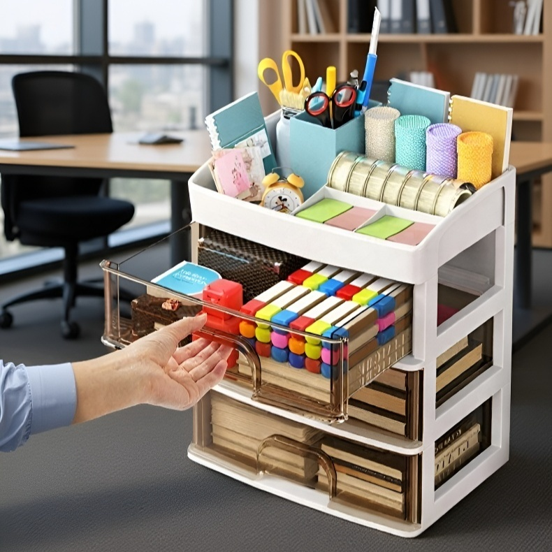 깔끔하게 정돈된 데스크 오거나이저