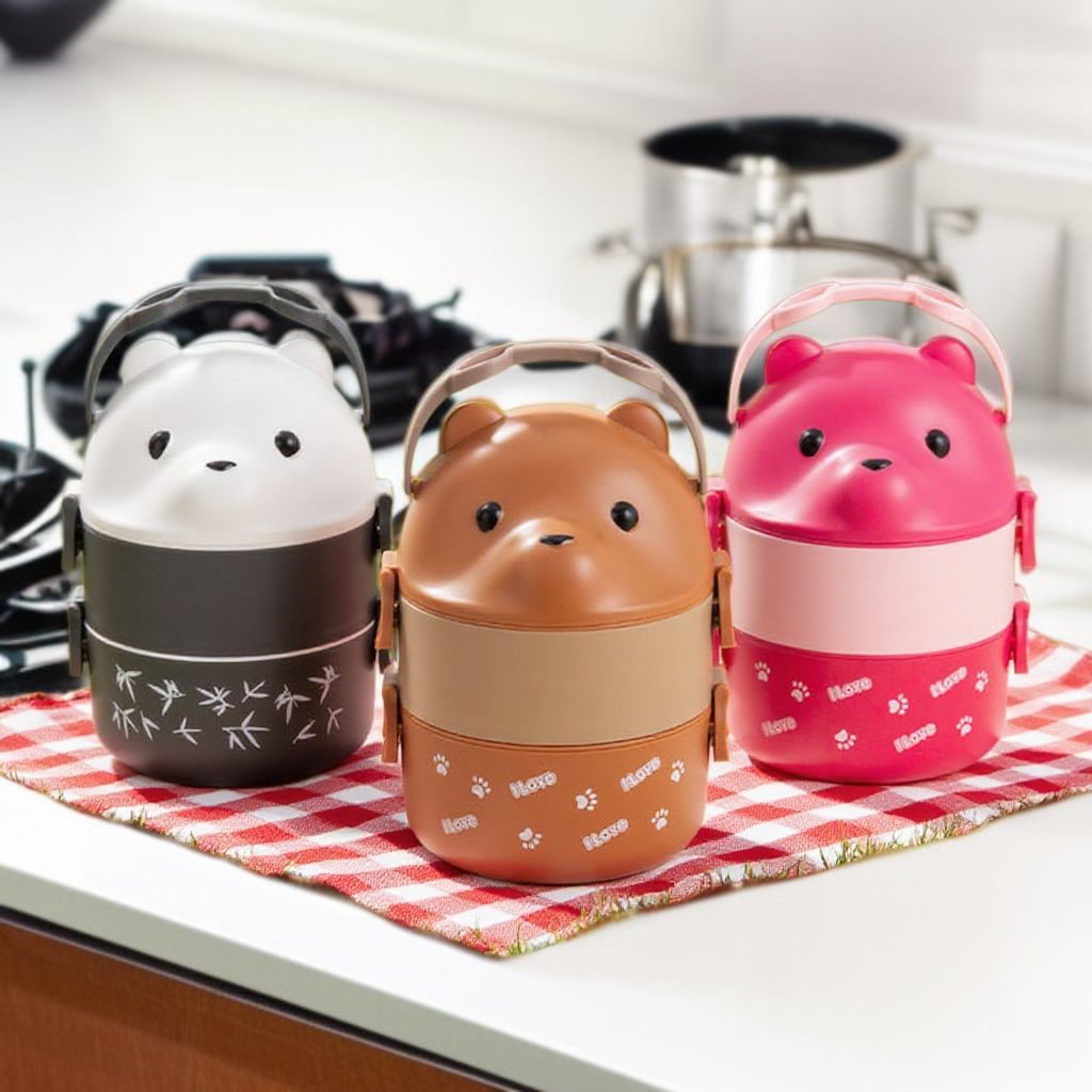 Double-layer partitioned lunch box