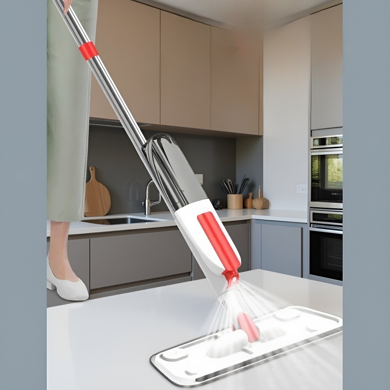 Mopa perezosa con spray, giratoria para hogar, panel grande, absorbe agua