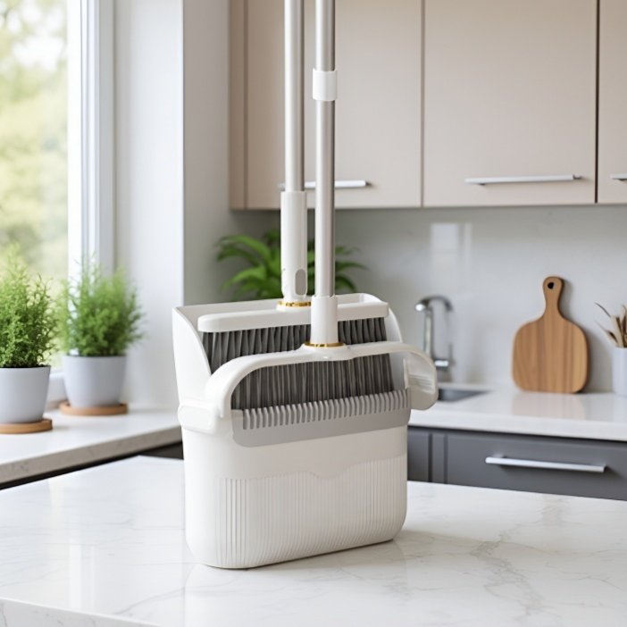 厚手柔らかい毛ほうきとちりとりセット