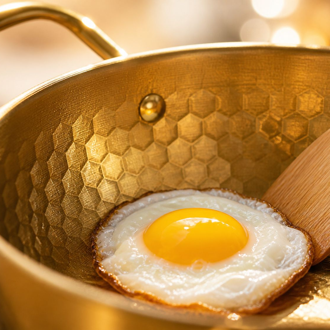 multifunction Soup pot frying pan Induction cooker Durable Gold Hammered on both ears Golden Noodle 