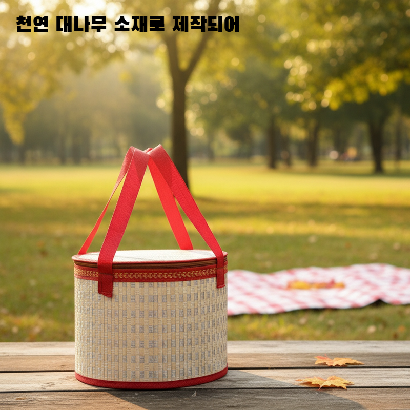 접이식 대나무 바구니 수납함