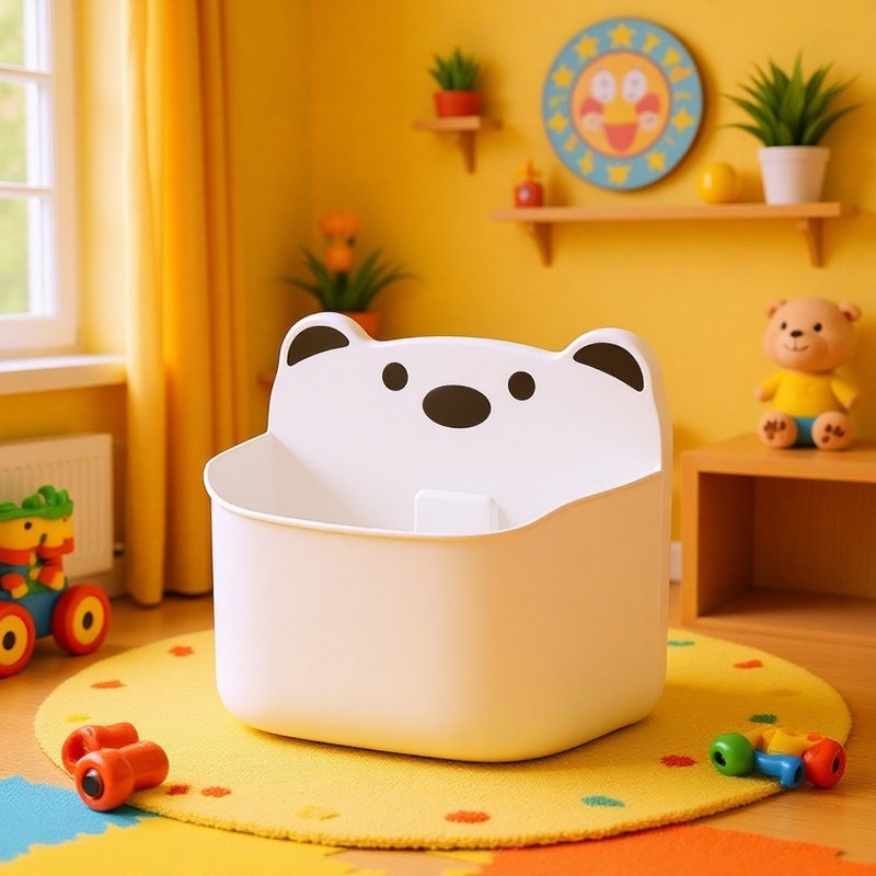 Caja de pañuelos decorativa de cómic para baño y sala, instalación sin perforación