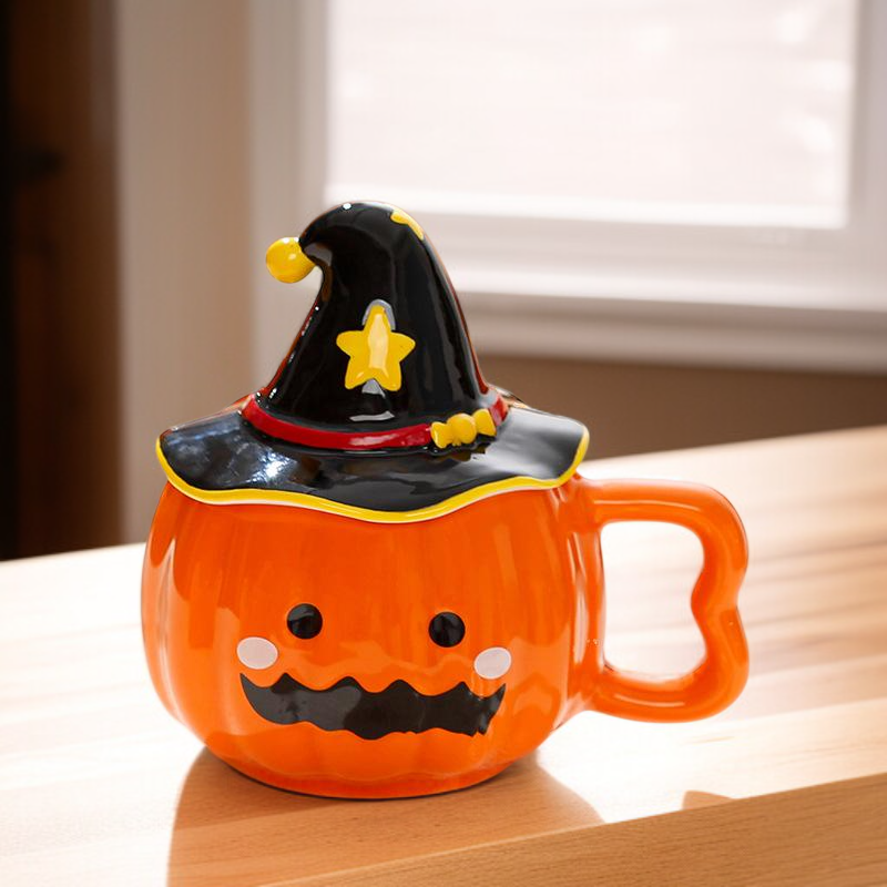 Ceramic water cup with lid