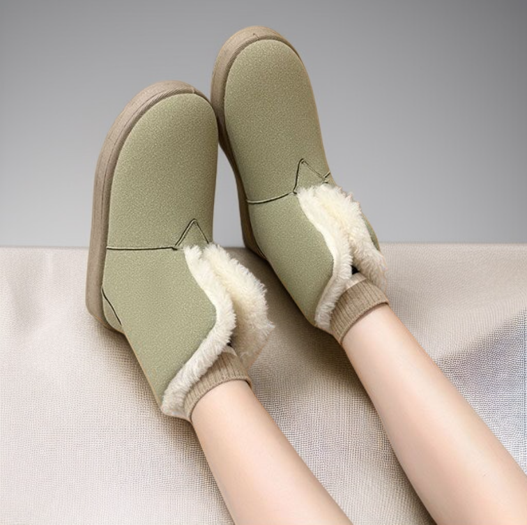겨울용 두꺼운 플리스 실내화 여성 신발