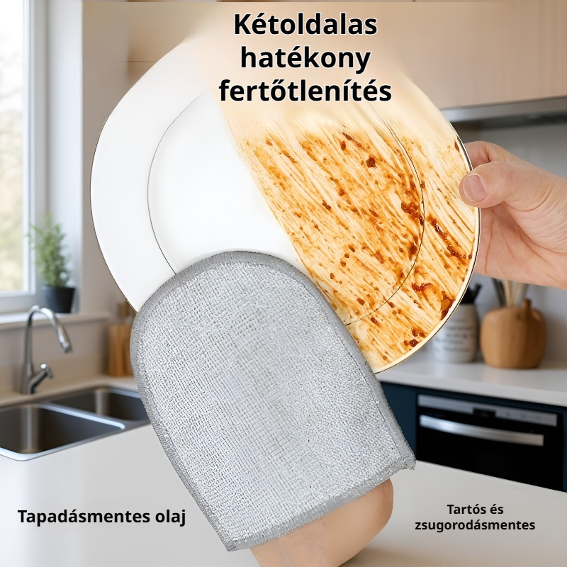 Olajtaszító törlőkendő tisztítás folyamatban