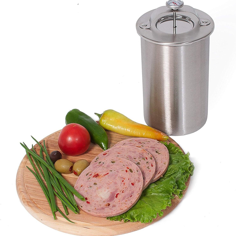 不鏽鋼帶溫度計蒸鍋/煮肉容器