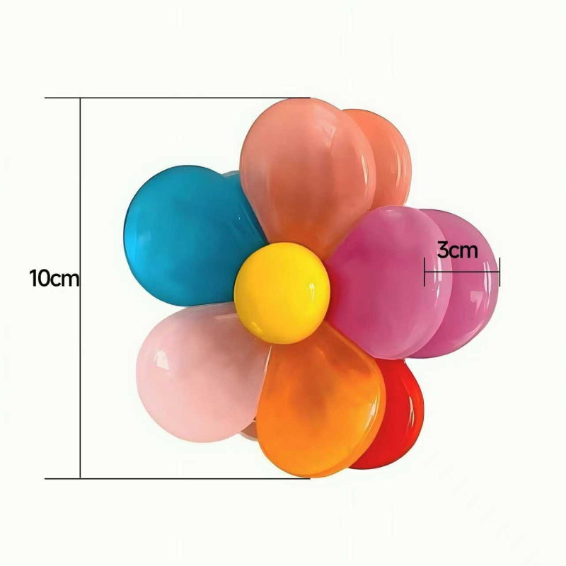 Magnetic flower refrigerator magnets