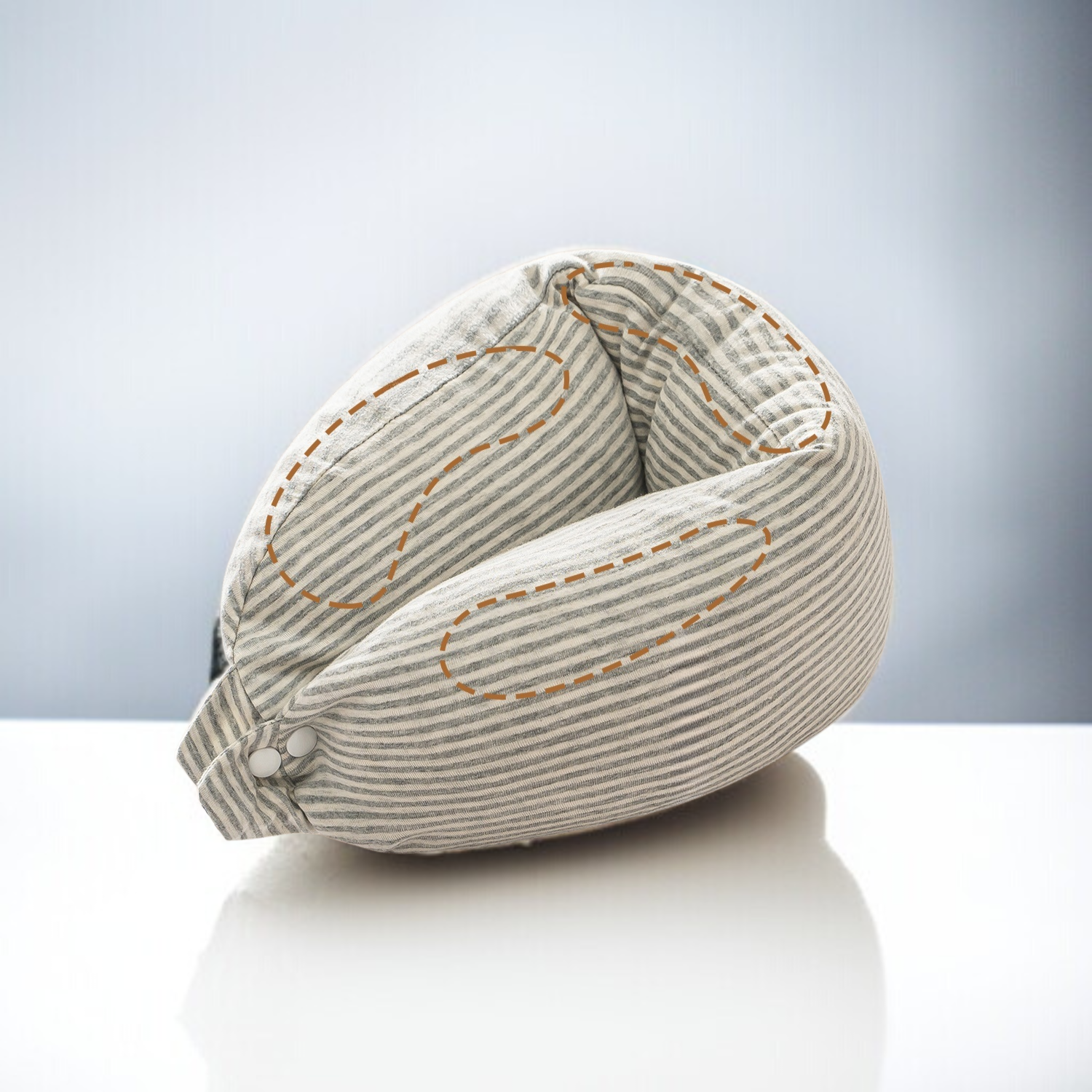 飛行機用ネックピロー 首を包み込むように眠り 昼寝枕を支える 学生ラテックス枕昼寝ネックピロー