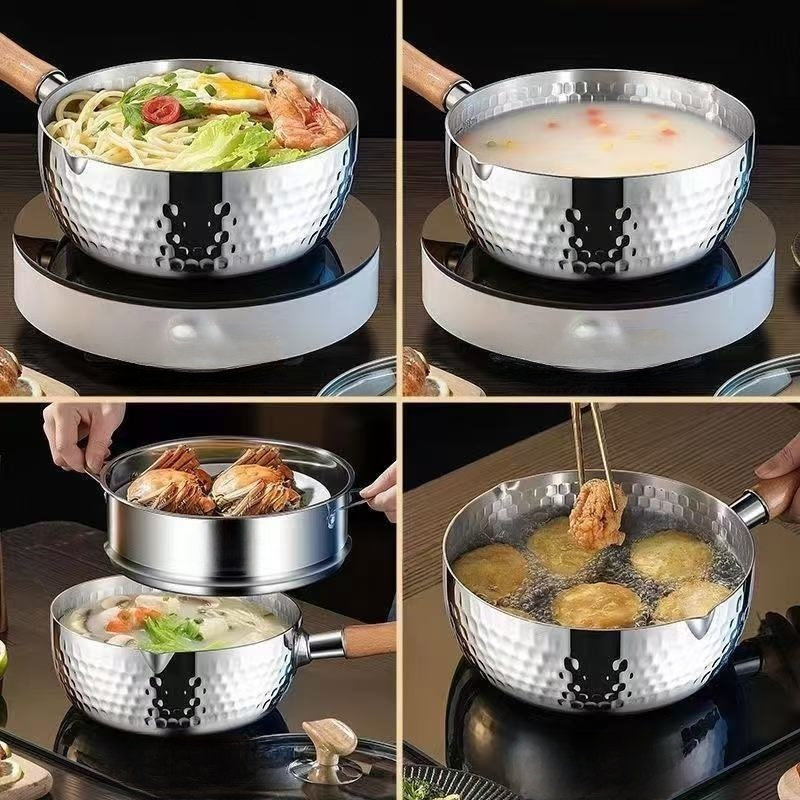 Non-stick saucepan without coating