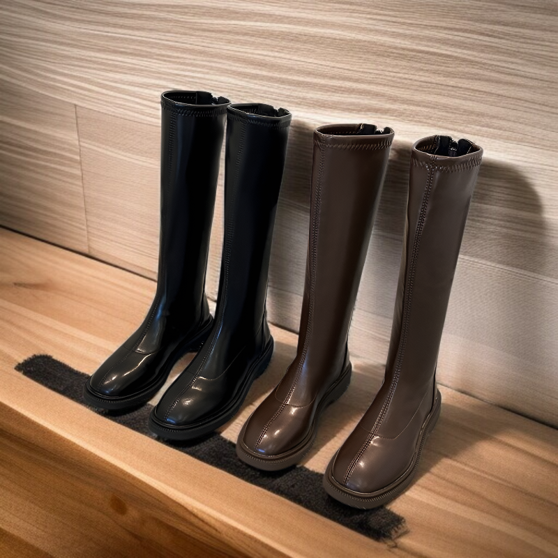 여성 워커 여 미들 스판 슬림 롱 라이더 부츠 여자 겨울 밴드는 무릎 워커를 이길 수 없다