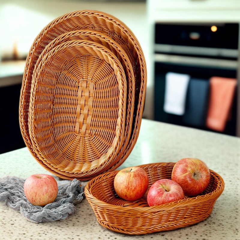 손으로 짠 수납 바구니