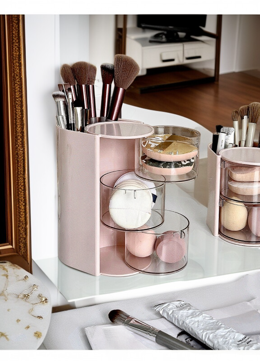 파우더 퍼프 보관함 회전하는 기능