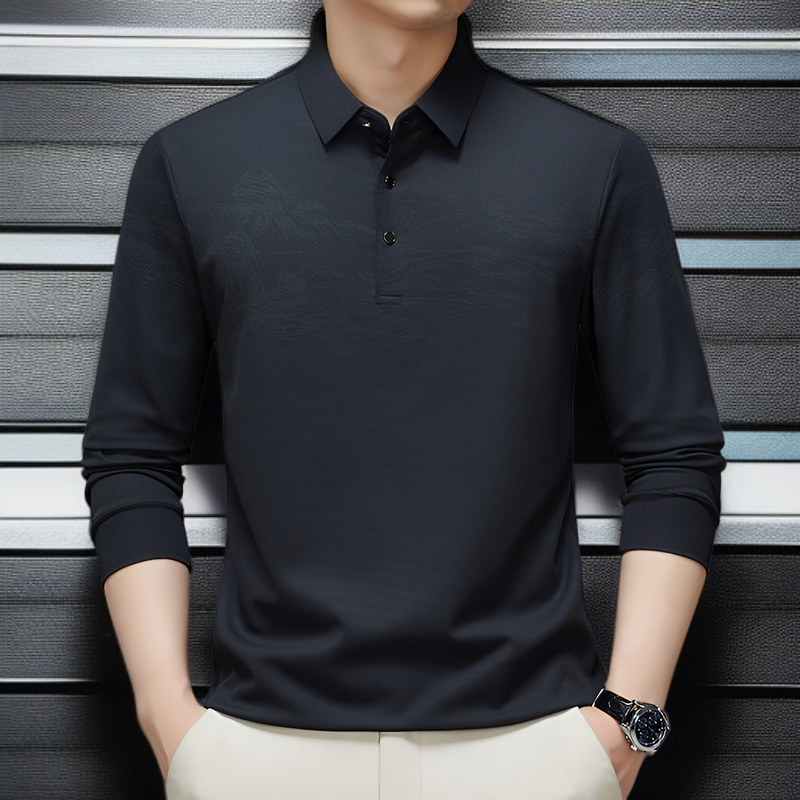 남자 캐주얼 긴팔 셔츠 비즈니스 캐주얼 터틀넥 긴팔 셔츠 남자 긴팔 티셔츠 남자 비즈니스 긴팔 셔츠
