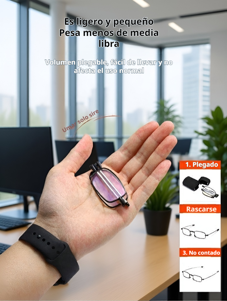 Lentes ligeros ideales para lectura y uso diario en adultos mayores