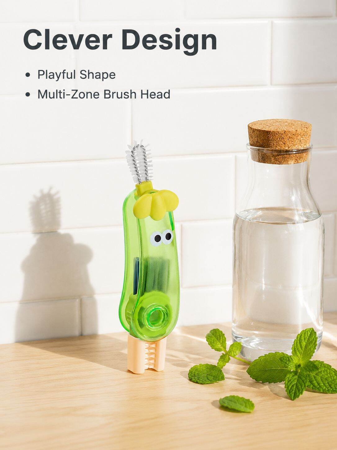 Multifunctional Eggplant Cup Lid Cleaning Brush
