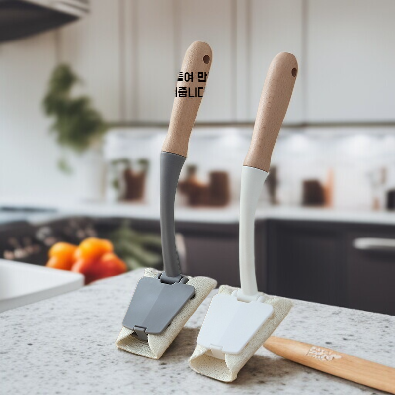 롱 우드 냄비 브러쉬 기름 묻히지 않는 그릇 브러쉬 수세미락 롱 냄비 브러쉬 손잡이 우드 기름 묻히지 않는 그릇 브러쉬