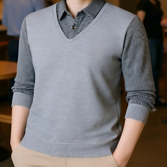 겨울용 남자 셔츠 스타일링 예시