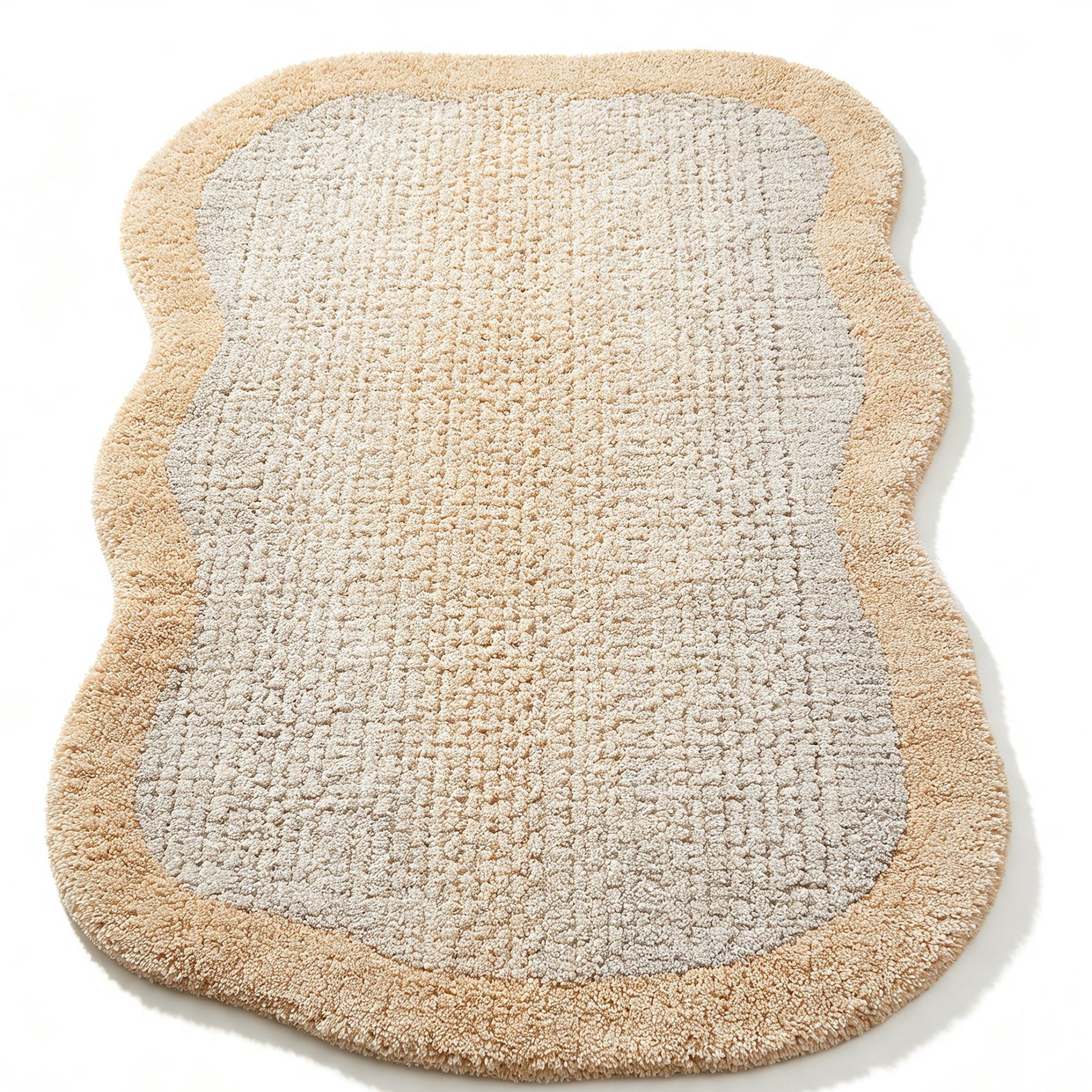 Textured waterproof rug in modern living room