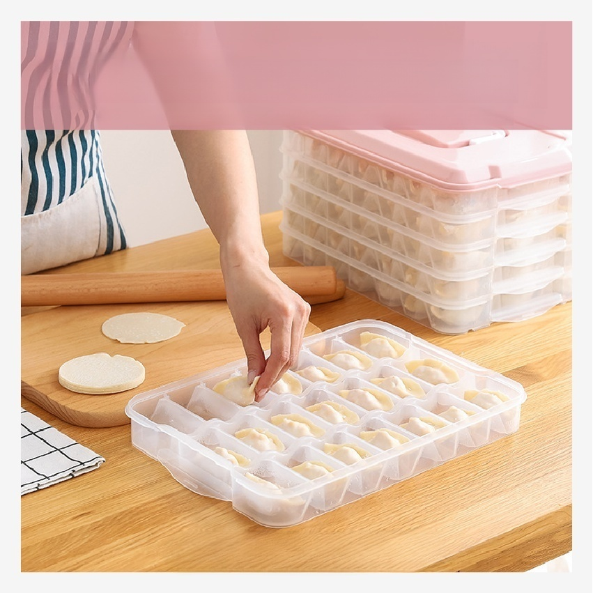 餃子盒多層托盤速凍餃子盒餛飩保鮮收納盒