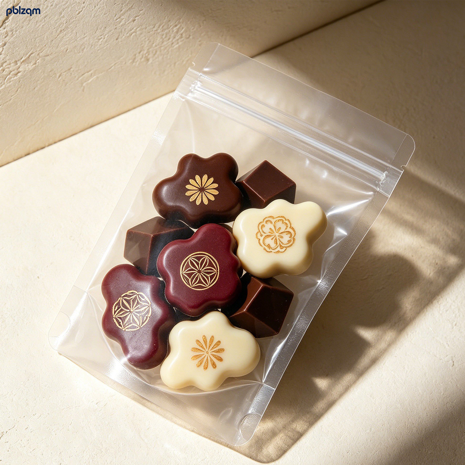 香り高いチョコレートの断面