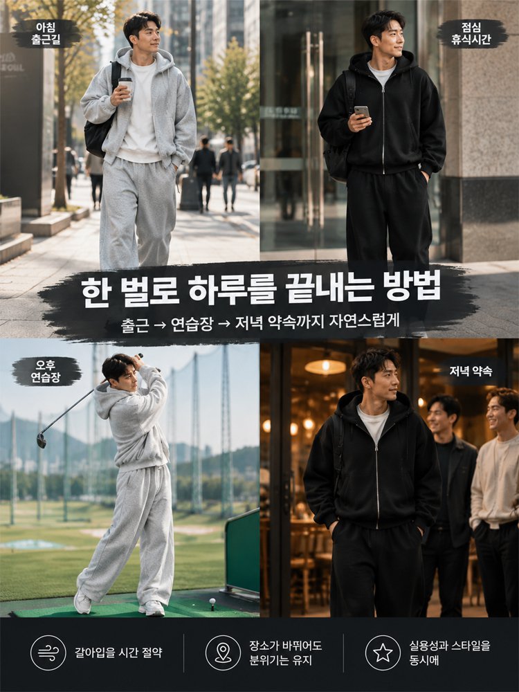 프리미엄 헤비 방풍 빅사이즈 캐주얼 상하의세트