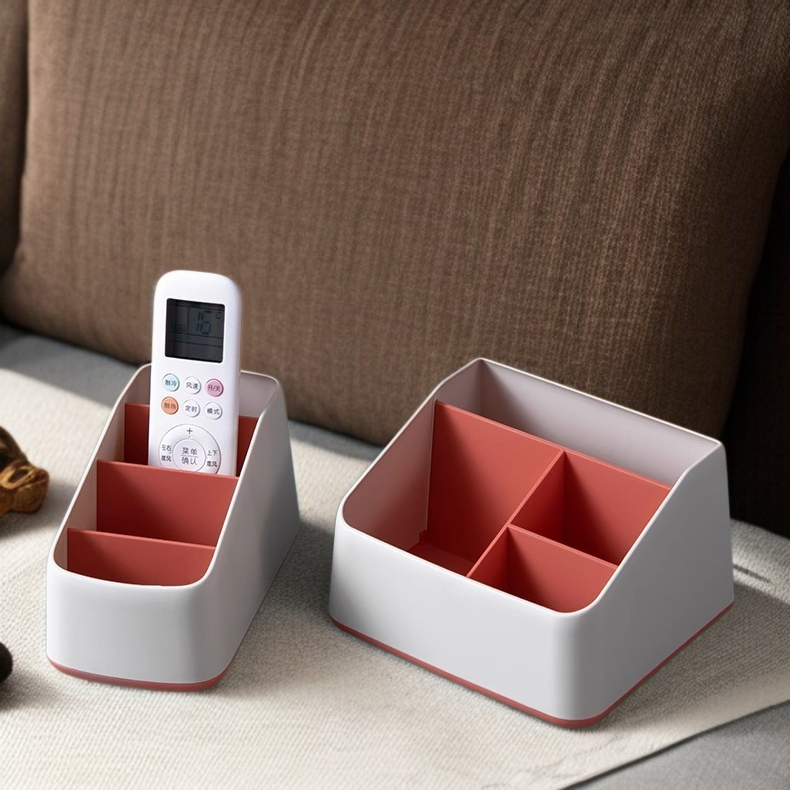 다용도 가정용 정리함 질서 거실 잡동사니 정리함 다용도 선반 플라스틱 수납함 깔끔 칸막이 리모컨 수납선반