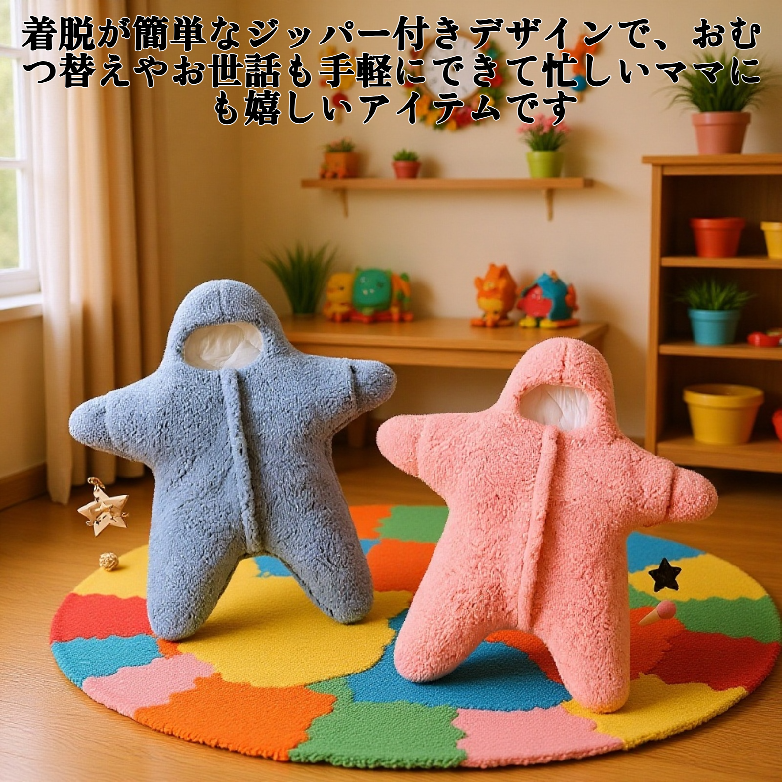 ヒトデ寝袋おくるみ全体写真