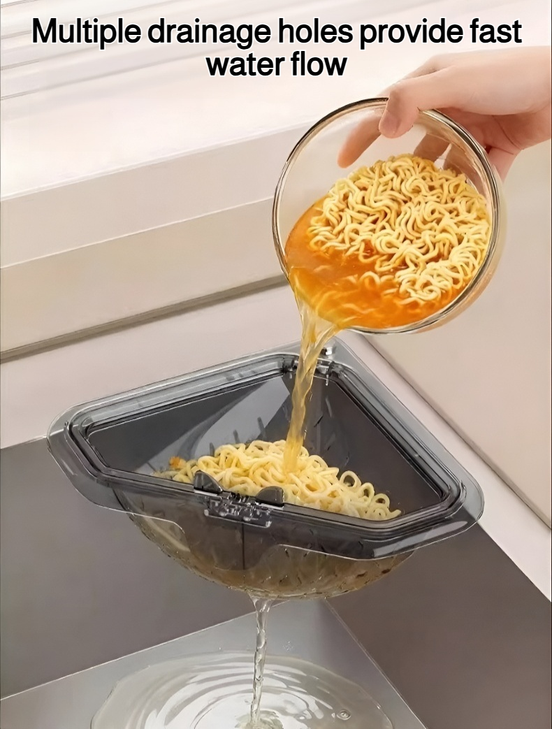 Magnetic drain basket attached to kitchen sink