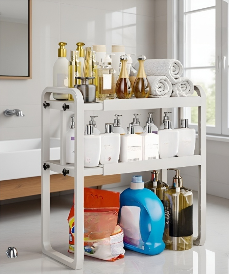 省スペース設計の調味料棚キャビネット