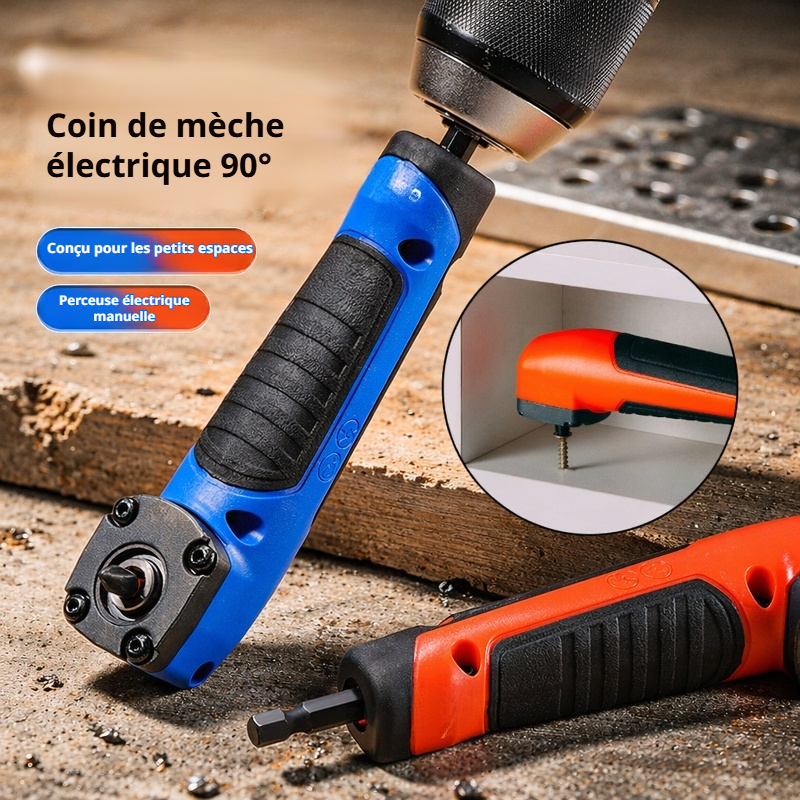 Tournevis électrique à angle droit multifonction 90° avec embout de vissage