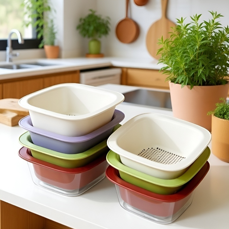 다용도 토핑 접시 과일 접시 물빠짐 바구니