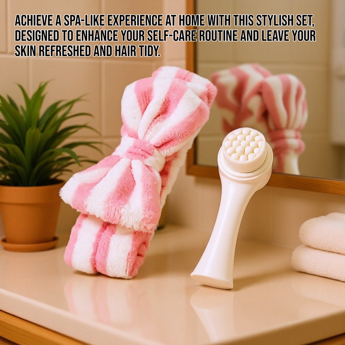 Soft bristle face brush with comfortable grip