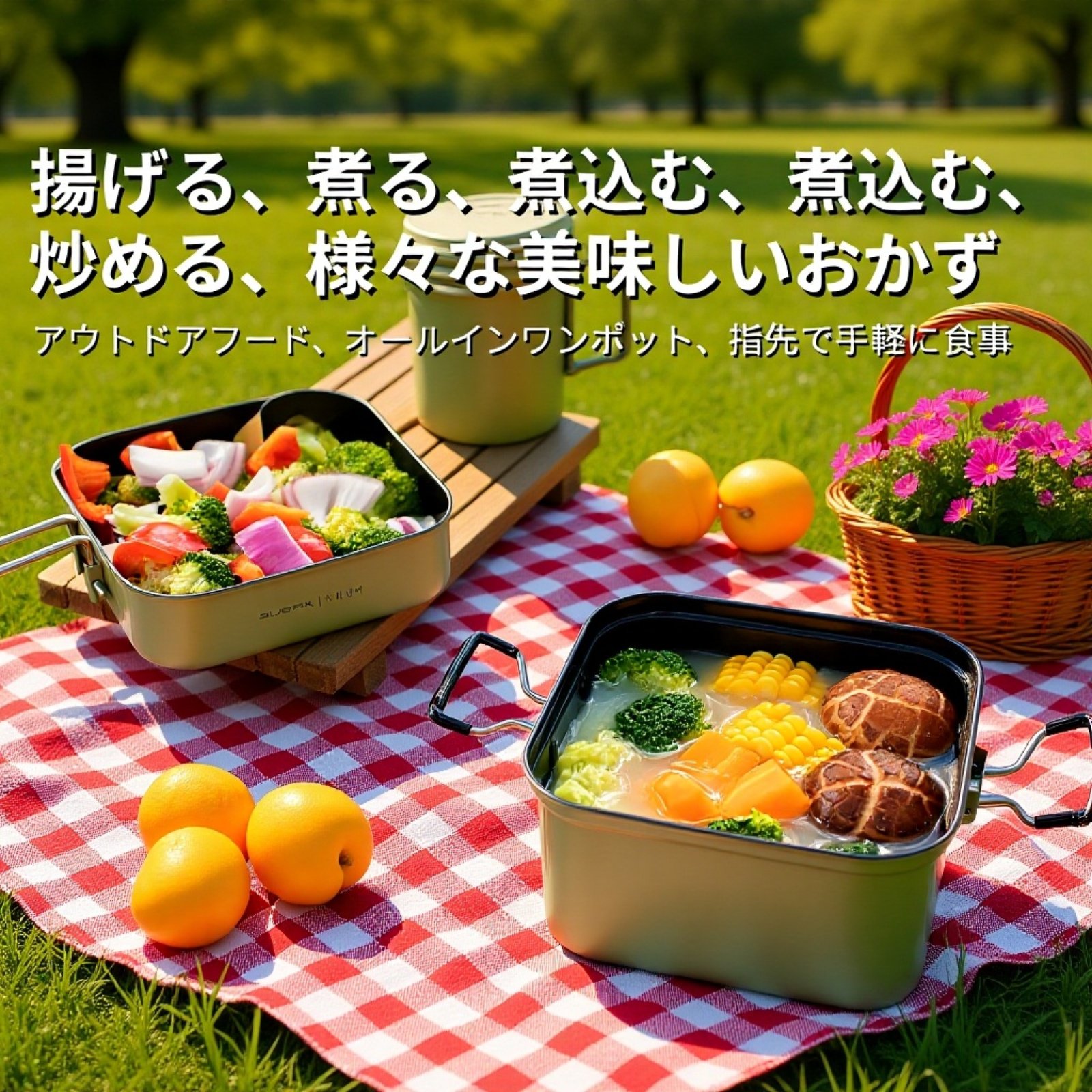 户外露营锅套装 不粘锅 无涂层 