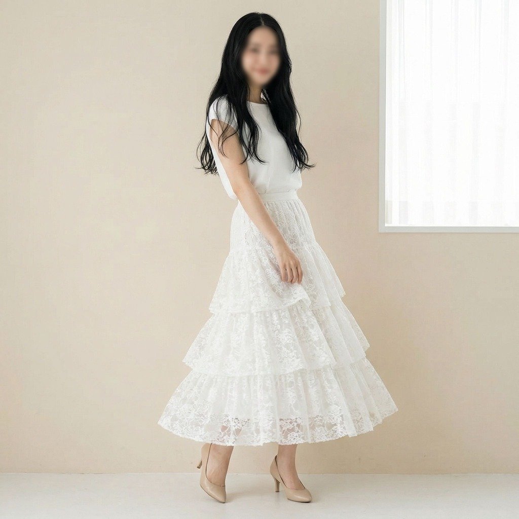 レースのケーキスカート