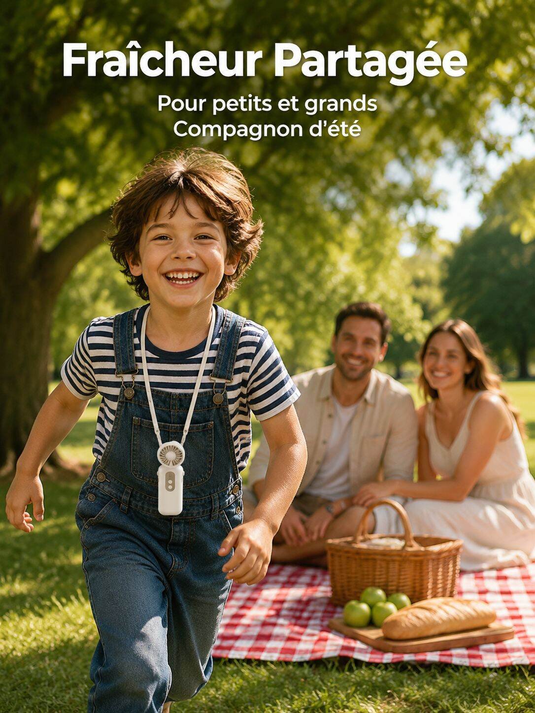 Mini ventilateur portable à main, ventilateur de cou pour l'extérieur