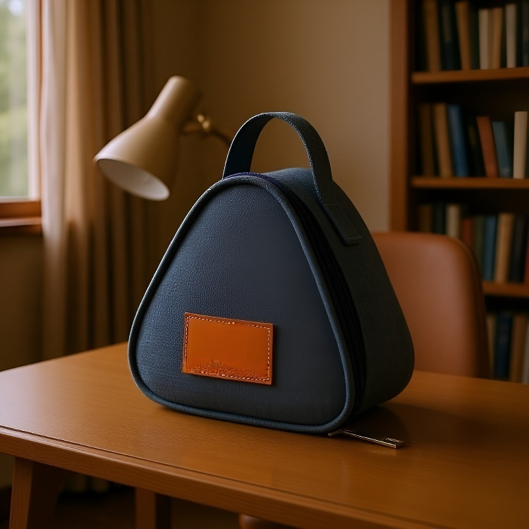 작고 휴대하기 편리한 삼각형 모양의 보온 도시락 가방