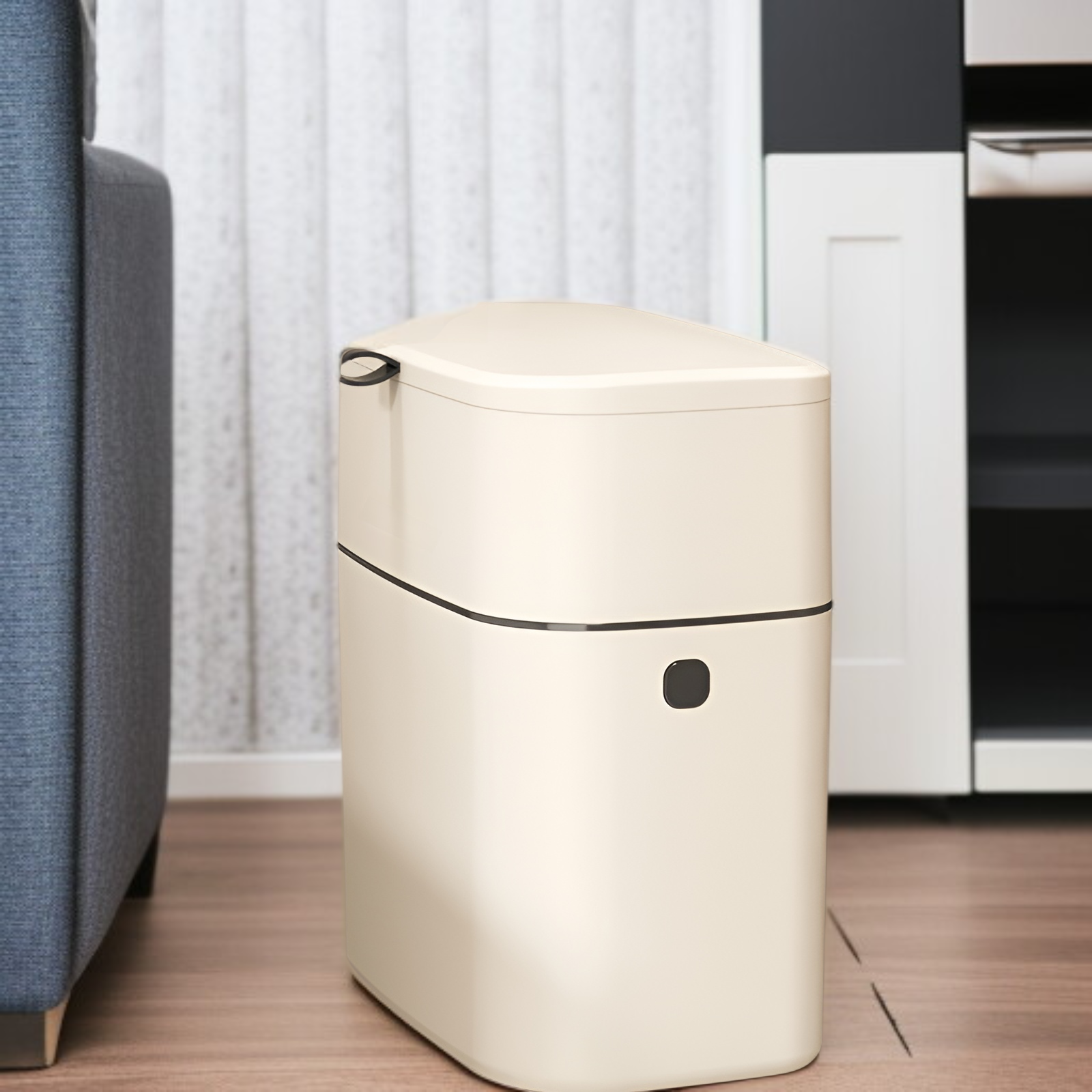 壁掛け式フリップゴミ箱 キッチン・バスルーム用フック式 リビングルーム用ゴミ箱 蓋付き 多目的ゴミ箱 大型四角ゴミ箱