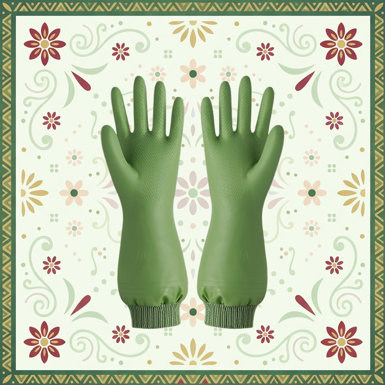 Guantes de hogar impermeables con forro cálido y puño ajustable